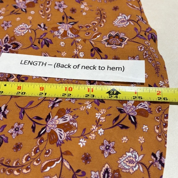 NWOT J Jill Womens Long Sleeve Peasant Blouse Top Sz M Mustard Yellow Boho Gypsy - Picture 6 of 7